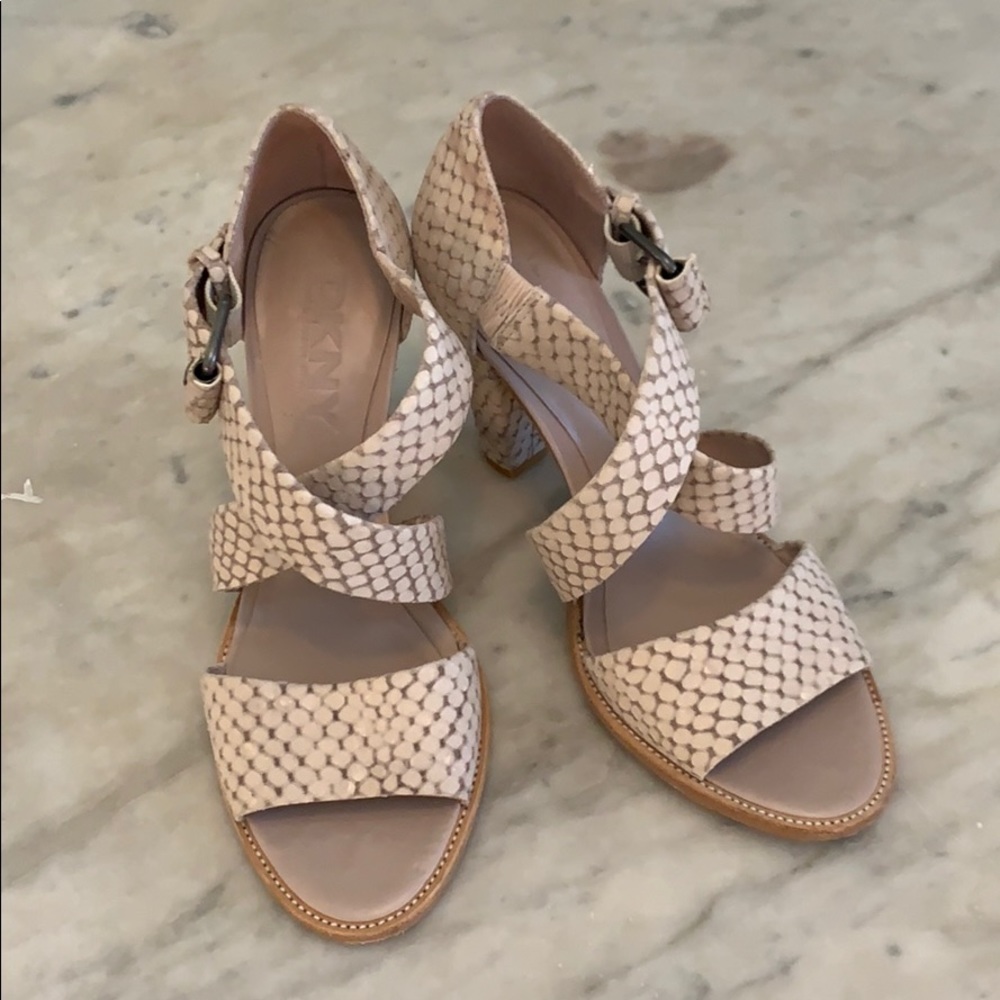 DKNY Strappy, Chunky Heeled Pump